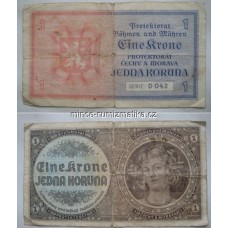 1 Koruna 1940 serie D - Protektorát Čechy a Morava